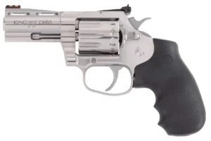 Colt King Cobra .22 LR stainless revolver with Hogue rubber grips and fiber optic front sight