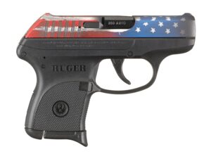 Ruger LCP 13710 .380 ACP with American Flag Cerakote slide and black polymer frame, 2.75 inch barrel