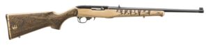 Ruger 10/22 .22 LR 18.5in blued barrel natural laminate stock engraved gator scene