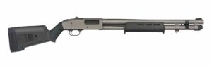 Mossberg 590A1 12 Gauge pump-action shotgun with Magpul SGA stock and Tungsten Cerakote finish
