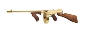 Auto-Ordnance Thompson 1927A-1 Deluxe .45 ACP titanium gold carbine with walnut stock
