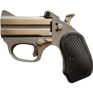Bond Arms Honey-B stainless derringer with rough B6 resin grips and 3-inch barrel