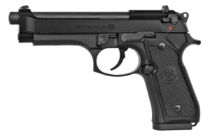 Beretta M9 22LR full-size pistol with black Bruniton slide and black polymer grips