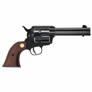 Chiappa 1873 SAA .22 LR revolver with 4.75 barrel, wood grips, blued finish
