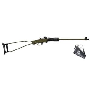 Chiappa Little Badger folding .22LR rifle in OD Green with wire stock and Picatinny forend