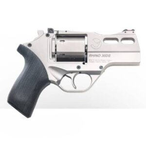 Chiappa Rhino 30SAR 3-inch .357 Magnum nickel revolver with black rubber grip