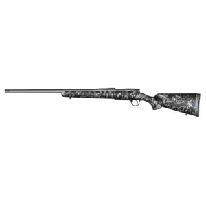 Christensen Arms Mesa FFT 6.5 PRC 20-inch left-hand bolt rifle, Tungsten Cerakote, black stock with gray accents
