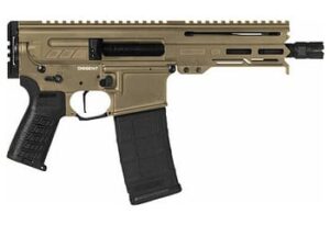 CMMG DISSENT MK4 9mm pistol in coyote tan with 6.5 barrel side view