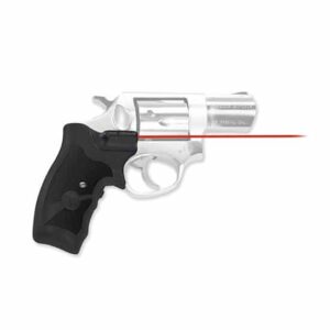 Crimson Trace LG-303 Lasergrips 0119501 installed on Ruger SP101 black rubber overmold