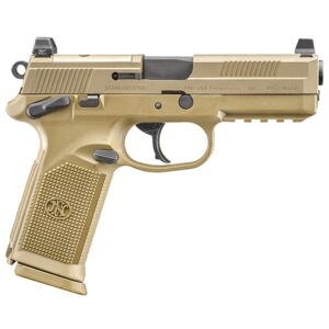 FN FNX-45 Tactical .45 ACP FDE pistol with optic cut and night sights, two magazines
