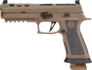 SIG Sauer P320 X5 DH3 9mm 5in Coyote Tan pistol side view