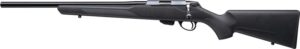 Tikka T1x .22 LR 20 inch left-hand threaded rimfire rifle with black synthetic stock