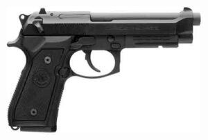 Beretta M9A1 9mm 4.9 inch black pistol with Picatinny rail and two magazines