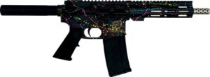 Great Lakes GLFA .223 Wylde pistol 7.5in splatter black side view