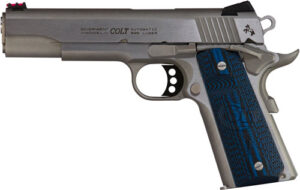 Colt 1911 Competition O1073CCS .38 Super 5-inch stainless with blue G10 grips