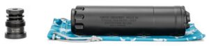 Griffin Armament Recce 5K suppressor, 17-4PH stainless, front view