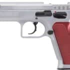 Tanfoglio Stock II OR 9mm pistol 4.45 inch chrome angle view