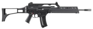 Heckler & Koch G36 .22 LR semi-auto rifle with 20rd magazine and folding stock, matte black