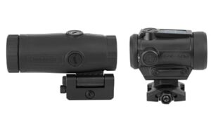Holosun ARO 2 MOA red dot with HM3X 3x magnifier on Picatinny mount, black matte