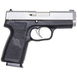 Kahr CW9 9mm pistol with textured black polymer frame and stainless matte slide