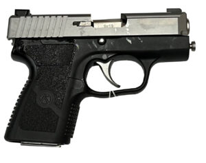 Kahr PM9 9mm compact pistol with matte stainless slide and black polymer frame