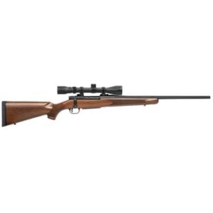 Mossberg Patriot 300 Win Mag 22 inch walnut stock blued finish scoped