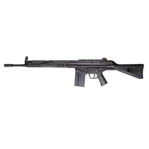 PTR 91 A3S .308 Win rifle with 18-inch tapered barrel and black polymer furniture