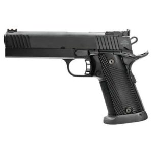 Rock Island RIA 51738 Pro Ultra Match 1911 pistol with 5 inch barrel, parkerized finish and black G10 grips