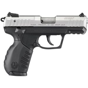 Ruger SR22PS .22 LR 3.5 inch barrel silver slide black polymer frame two magazines