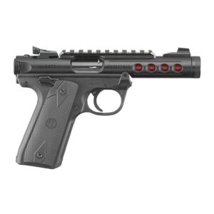 Ruger Mark IV 22/45 Lite 22 LR pistol, 4.40 barrel, threaded 1/2-28, black anodized finish