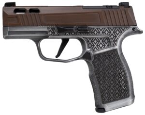 Sig Sauer P365 X Debacle brown Cerakote slide grey X-stippled frame