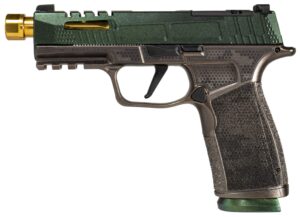 SIG Shark Coast P365 Cypress Raptor with green Cerakote slide and FDE frame