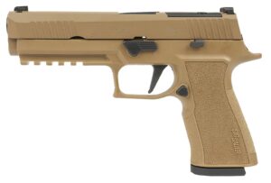 Sig Sauer P320 X-Series 10mm 5-inch optic-ready pistol in coyote brown