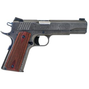 Standard Manufacturing 1911DM .45 ACP 5in Damascus steel pistol front left view