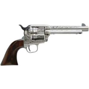 Taylors and Company TF UBERTI 1873 CATTLEMAN .45 LC 4-3/4 Inch photo engraved revolver with walnut grips