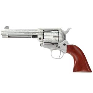 Taylors & Company 1873 Cattleman .45 Long Colt 4.75" floral engraved revolver with walnut grip