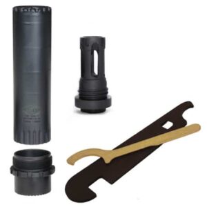 YHM Turbo T3 5.56 suppressor with flash hider in black nitride finish