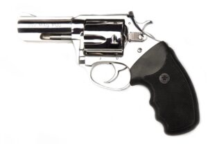 Charter Arms Mag Pug .357 Mag 3 inch hi-polish stainless revolver, 5-round, black rubber grip