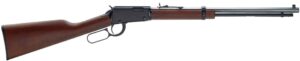 Henry Frontier Octagon .17 HMR 20in blued rifle with walnut stock and Marbles sights