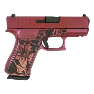 Glock 43X 'Cherry Blossom' Medusa Pink 9mm with accessory rail and two 10rd magazines