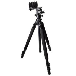 Kopfjager K700 AMT Tripod with Reaper Grip, black aluminum, 3-level legs