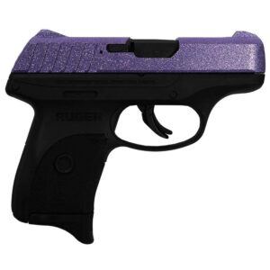 Ruger EC9s Exclusive Purple Sparkle 9mm handgun left-side view
