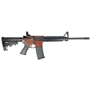 Ruger AR-556 "Texas Orange" 5.56mm rifle with 16.10-inch barrel and collapsible stock