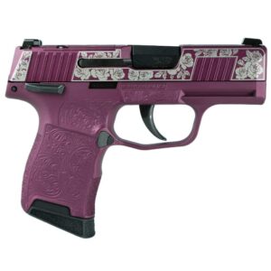 Sig Sauer P365-380 Black Cherry Roses micro-compact pistol, 380 Auto, 3.1" barrel