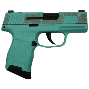 Sig Sauer P365 Optic Ready Gun & Roses Robin's Egg Blue 9mm handgun 3.1 inch barrel