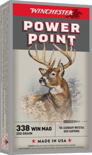 WINCHESTER SUPER X POWER POINT 338 WIN MAG 200GR PP 20RD BX 200RD CASE