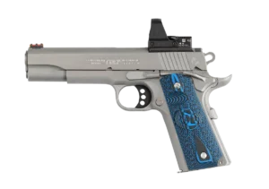 Colt 1911 Competition Optics-Ready .45 ACP 5 inch stainless with blue G10 grips
