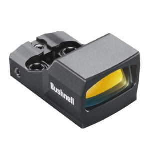 Bushnell RXU-200 1x21mm reflex sight with 6 MOA red dot on black housing