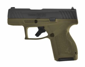 Taurus GX4 9mm pistol black frame with OD green grip and 3.06 inch barrel