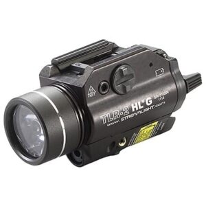 Streamlight TLR-2 HL G rail-mounted light with integrated green laser, black finish